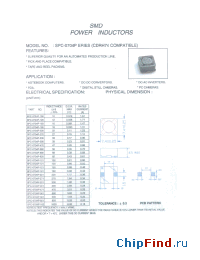 Datasheet SPC-0703P-101 manufacturer Micro Electronics