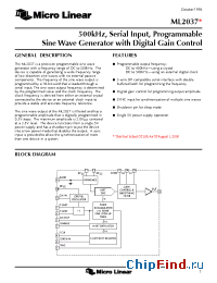 Datasheet ML2037CP manufacturer Micro Linear