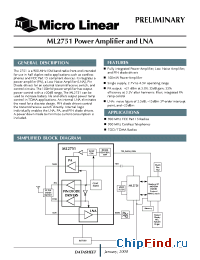 Datasheet ML2751 manufacturer Micro Linear