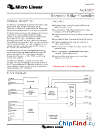 Datasheet ML4830 manufacturer Micro Linear