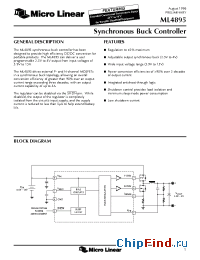 Datasheet ML4895 manufacturer Micro Linear