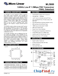 Datasheet ML5800 manufacturer Micro Linear