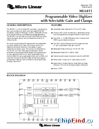 Datasheet ML6411 manufacturer Micro Linear