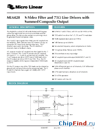 Datasheet ML6428 manufacturer Micro Linear