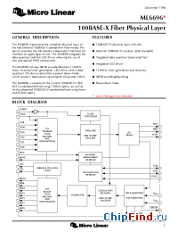 Datasheet ML6696 manufacturer Micro Linear