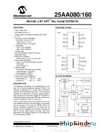 Datasheet 24AA080-ISN manufacturer Microchip