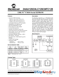 Datasheet 24AA128T-I/SM manufacturer Microchip
