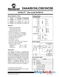 Datasheet 24C00-IP manufacturer Microchip