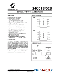 Datasheet 24C01B/02B manufacturer Microchip