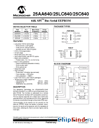 Datasheet 24C640-ISN manufacturer Microchip