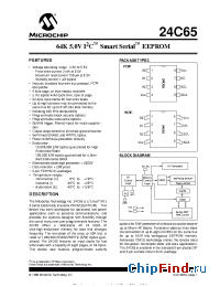 Datasheet 24C65-P manufacturer Microchip
