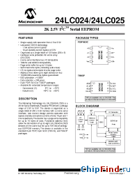 Datasheet 24CO24-SN manufacturer Microchip