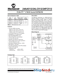Datasheet 24FC512T manufacturer Microchip