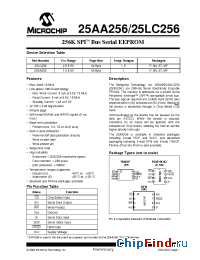 Datasheet 25LC256T-EPG manufacturer Microchip