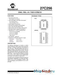 Datasheet 27C256-20 manufacturer Microchip