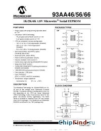 Datasheet 93AA46 manufacturer Microchip