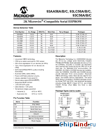 Datasheet 93AA56C manufacturer Microchip