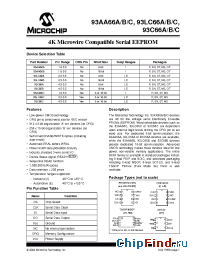 Datasheet 93AA66CXIMSG manufacturer Microchip
