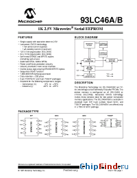 Datasheet 93LC46A-IP manufacturer Microchip