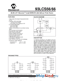 Datasheet 93LCS56-IP manufacturer Microchip