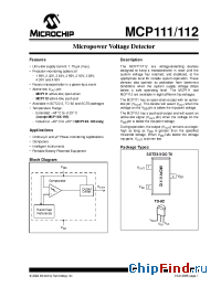 Datasheet MCP111T-195TT manufacturer Microchip