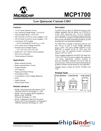 Datasheet MCP1700-2502ETT manufacturer Microchip