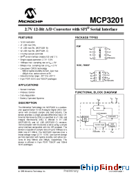 Datasheet MCP3201 manufacturer Microchip