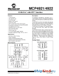 Datasheet MCP4921-ESL manufacturer Microchip