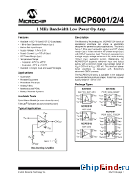Datasheet MCP6001ESN manufacturer Microchip