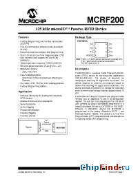 Datasheet MCRF200I1M00A manufacturer Microchip