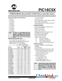 Datasheet PIC16C54B-10 manufacturer Microchip