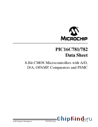 Datasheet PIC16C781-I/P manufacturer Microchip