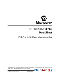 Datasheet PIC16F506E/P manufacturer Microchip