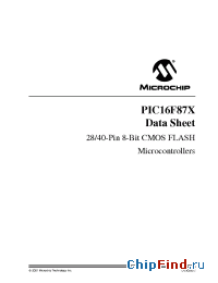 Datasheet PIC16F873 manufacturer Microchip
