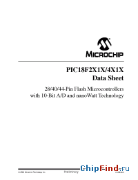 Datasheet PIC18F2410T manufacturer Microchip