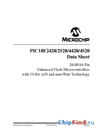 Datasheet PIC18F2420 manufacturer Microchip