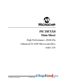 Datasheet PIC18F448ESPSQTP manufacturer Microchip