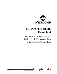 Datasheet PIC18F65J15 manufacturer Microchip