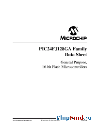 Datasheet PIC24FJ96GA008 manufacturer Microchip