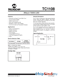 Datasheet TC1108-33VDB manufacturer Microchip