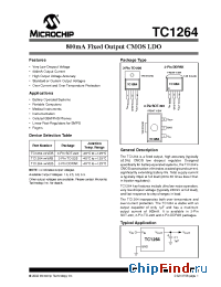 Datasheet TC1264-1.8VDBTR manufacturer Microchip