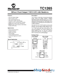 Datasheet TC1265-1.8VETTR manufacturer Microchip