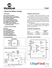 Datasheet TC3827-4.1VUA manufacturer Microchip