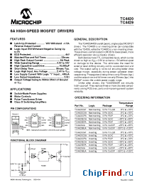 Datasheet TC4420 manufacturer Microchip