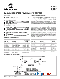Datasheet TC4423COE manufacturer Microchip