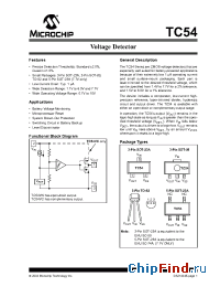 Datasheet TC54VC1601ECTTR manufacturer Microchip