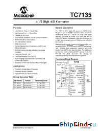 Datasheet TC7135CPI manufacturer Microchip
