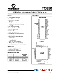 Datasheet TC850CPL manufacturer Microchip