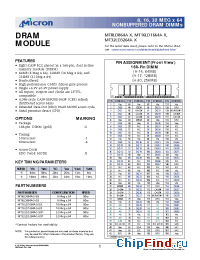 Datasheet MT16LD1664 manufacturer Micron
