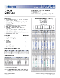 Datasheet MT16LD1664AG-6X manufacturer Micron
